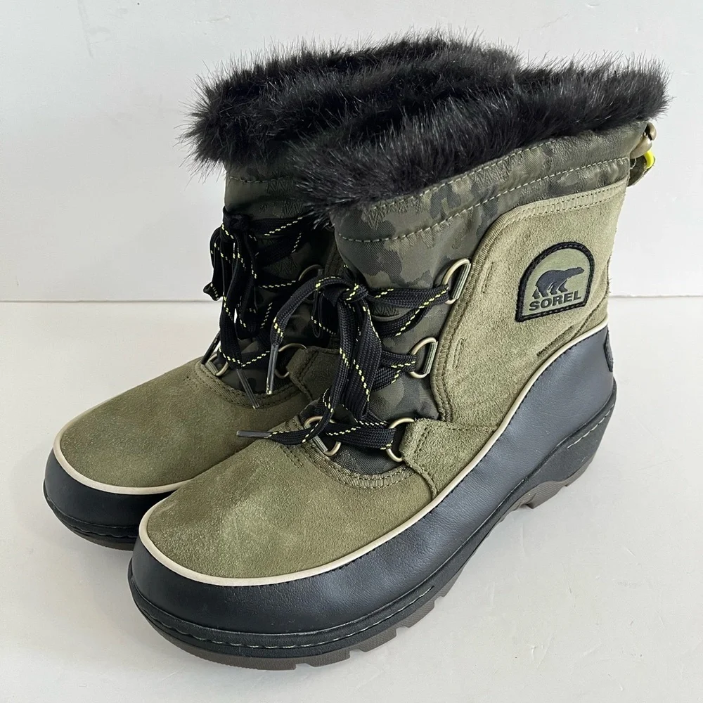 Sorel Tivoli III Suede Fur Lined Ankle Boot Size 8.5